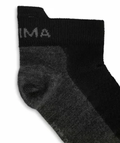 Aclima Ankle Socks 2-Pack Jet Black/grey