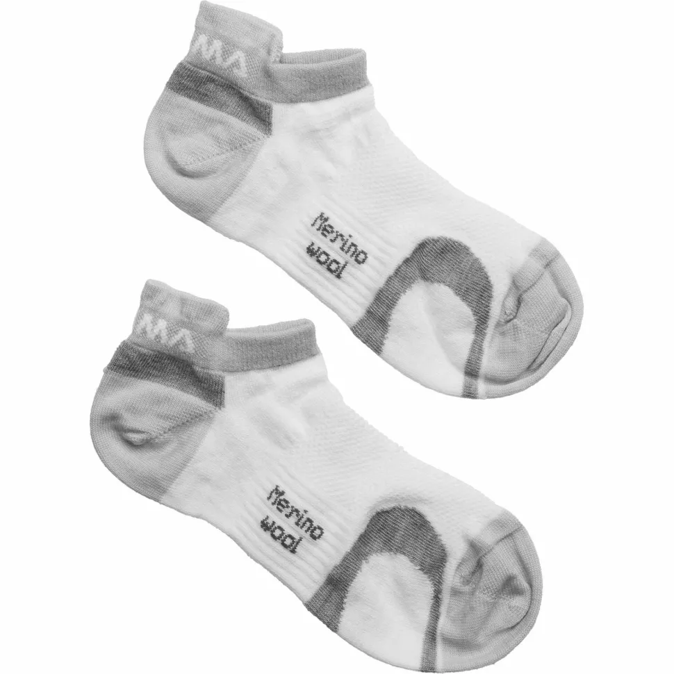Aclima Ankle Socks 2-Pack White/Grey