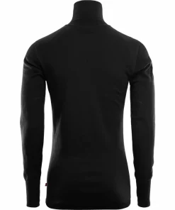 Aclima DoubleWool Polo with Zip Man Jet Black/Marengo