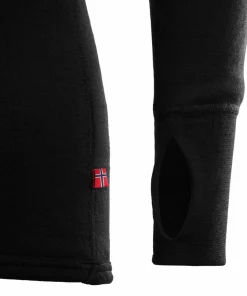 Aclima DoubleWool Polo with Zip Man Jet Black/Marengo