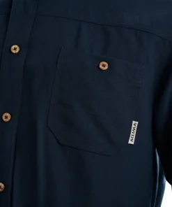 Aclima LeisureWool Woven Wool Shirt Man Navy Blazer