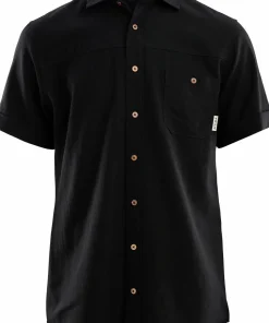 Aclima Men's LeisureWool Short Sleeve Shirt Jet Black