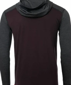Aclima Men's LightWool 180 Hoodie Chocolate Plum/Marengo