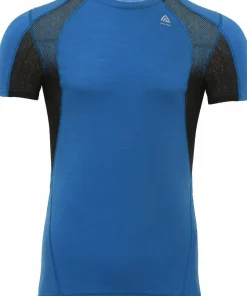 Aclima Men's LightWool 140 Sports T-shirt Daphne/Jet Black