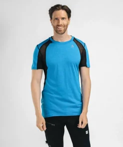 Aclima Men's LightWool 140 Sports T-shirt Bluejay/Jet Black