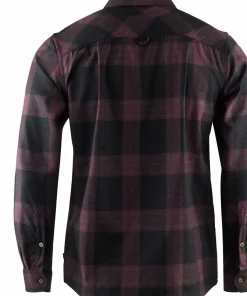 Aclima Men's ReBorn Woolshirt Check Dark Grey/Bordeaux