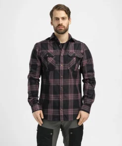 Aclima Men's ReBorn Woolshirt Check/Dark Grey/Fudge