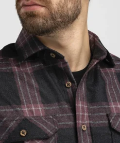 Aclima Men's ReBorn Woolshirt Check/Dark Grey/Fudge