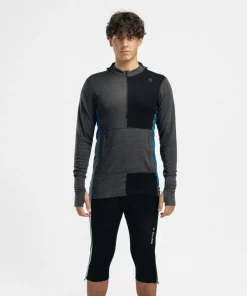 Aclima Men's WarmWool Hoodsweater with Zip Marengo/Jet Black/Corsair