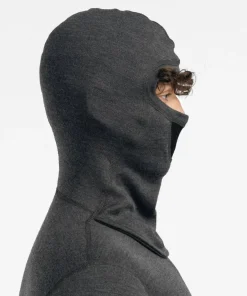 Aclima Men's WarmWool Hoodsweater with Zip Marengo/Jet Black/Corsair