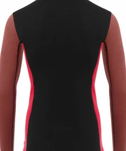 Aclima WarmWool Mock Neck with Zip Man Jet Black/Spiced Apple/Jester Red