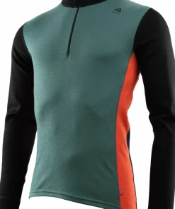 Aclima WarmWool Mock Neck with Zip Man Jet Black/North Atlantic/Red Clay