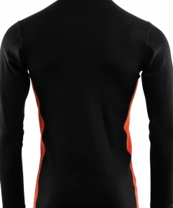 Aclima WarmWool Mock Neck with Zip Man Jet Black/North Atlantic/Red Clay
