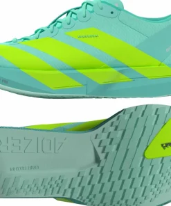 Adidas Men's Adizero Adios 9 Flash Aqua/Lucid Lemon/Zero Metalic