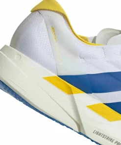 Adidas Men's Adizero Adios Pro 4 Cloud white/Blue/Yellow