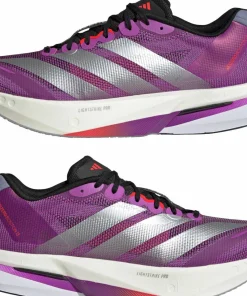 Adidas Men's Adizero Boston 13 Purple/Silver Metallic/Lucid Red