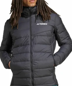 Adidas Men's Multi Light Down Hooded Jacket Black