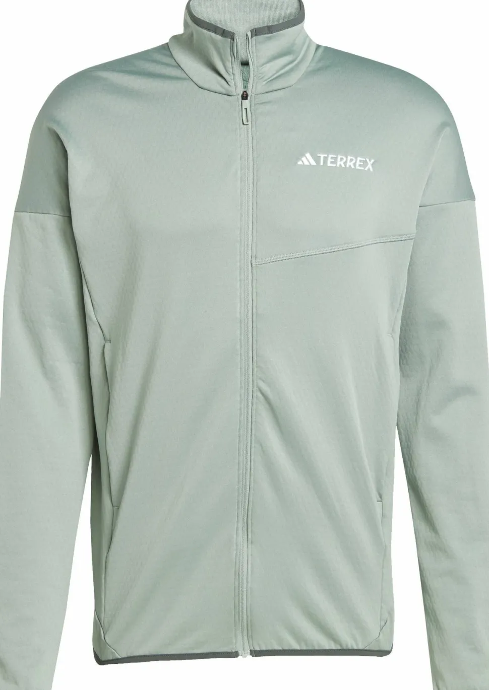 Adidas Men's Terrex Xperior Climawarm Light Fleece Jacket Silver Green