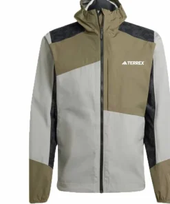 Adidas Men's Terrex Xperior Hybrid RAIN.DRY Jacka Charcoal Solid Grey/Olive Strata/Carbon