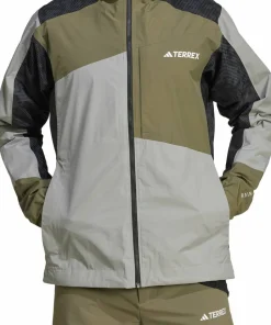 Adidas Men's Terrex Xperior Hybrid RAIN.DRY Jacka Charcoal Solid Grey/Olive Strata/Carbon