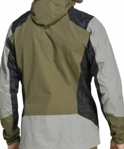 Adidas Men's Terrex Xperior Hybrid RAIN.DRY Jacka Charcoal Solid Grey/Olive Strata/Carbon