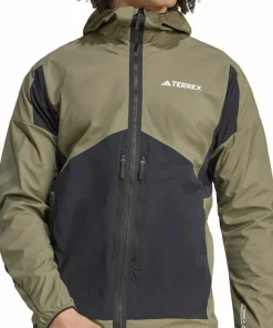 Adidas Men's Terrex Xperior 2L Lined RAIN.RDY Anorak Olistr/Black