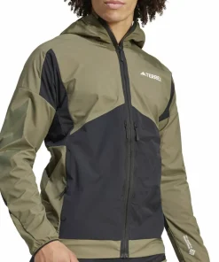 Adidas Men's Terrex Xperior 2L Lined RAIN.RDY Anorak Olistr/Black