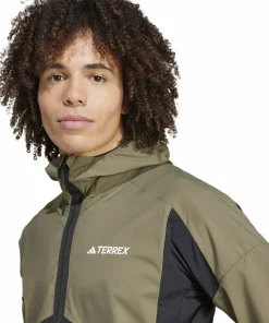 Adidas Men's Terrex Xperior 2L Lined RAIN.RDY Anorak Olistr/Black