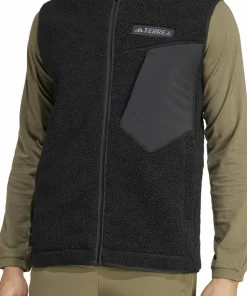 Adidas Men's Terrex Xploric High Pile Fleece Vest Black
