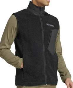 Adidas Men's Terrex Xploric High Pile Fleece Vest Black