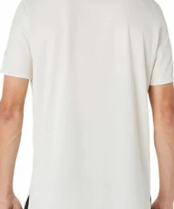 Asics Men's Fujitrail Logo Short Sleeve Top Cream/Cobalt Burst/Cool Grey
