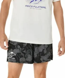Asics Men's Fujitrail Logo Short Sleeve Top Cream/Cobalt Burst/Cool Grey