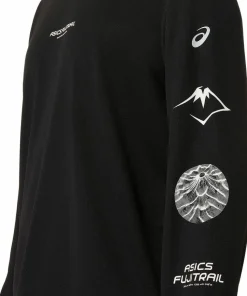 Asics Men's Fujitrail Logo Long Sleeve Top Performance Black/Carrier Grey/Cool Grey