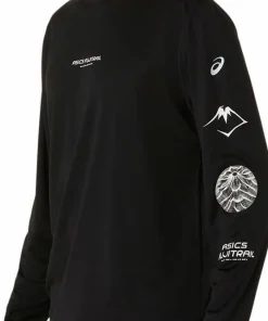 Asics Men's Fujitrail Logo Long Sleeve Top Performance Black/Carrier Grey/Cool Grey