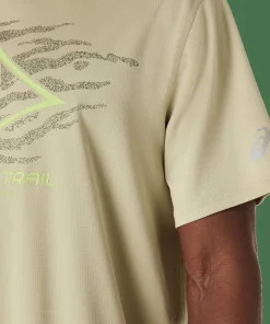 Asics Men's Fujitrail Logo Short Sleeve Top Khaki