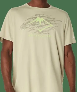 Asics Men's Fujitrail Logo Short Sleeve Top Khaki
