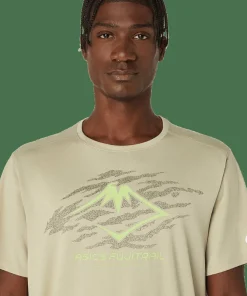 Asics Men's Fujitrail Logo Short Sleeve Top Khaki