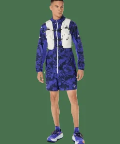 Asics Men's Fujitrail Packable Jacket Cobalt Burst/Indigo Blue/Cream
