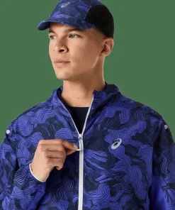Asics Men's Fujitrail Packable Jacket Cobalt Burst/Indigo Blue/Cream