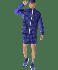 Asics Men's Fujitrail Packable Jacket Cobalt Burst/Indigo Blue/Cream