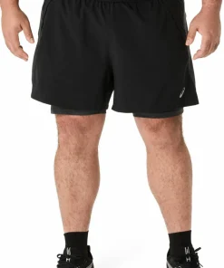 Asics Men's Road 2n1 5in Short Performance Black/graphite Grey