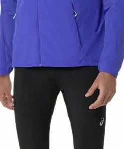 Asics Men's Road Packable Jacket Cobalt Burst/Illuminate Green