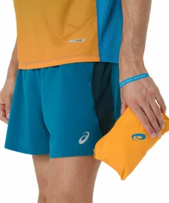 Asics Men's Road Packable Jacket Yamabuki/Aegean Blue