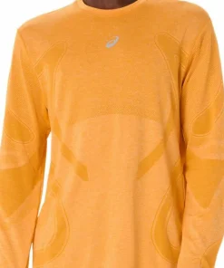 Asics Men's Road Seamless Long Sleeve Top Yamabuki