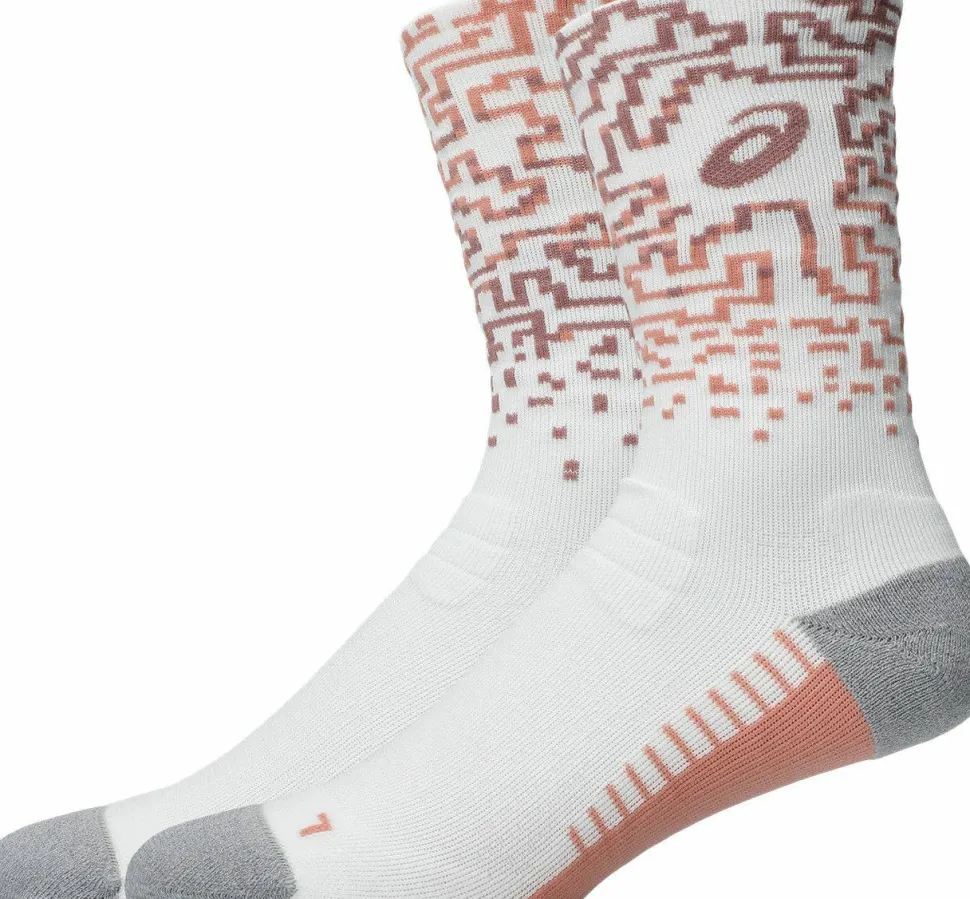 Asics Performance Run Sock Crew Brilliant White/Morganite/Pearl Pink