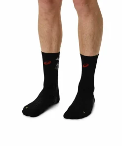 Asics Unisex Performance Run Sock Crew Performance Black/coral Reef