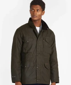 Barbour Men's Barbour Sapper Wax Jacket Olive
