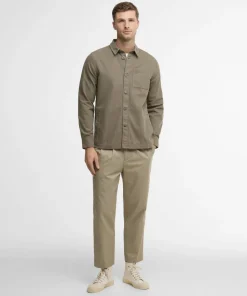 Barbour Men's Barbour Washed Oversh Smokey Olive