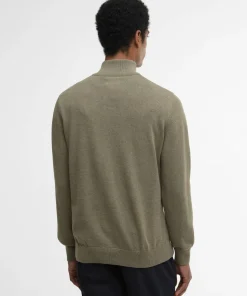 Barbour Men's Cotton Half Zip Smokey Olive