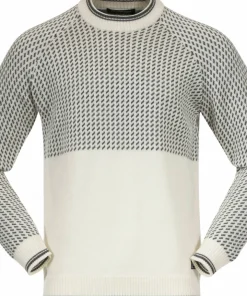 Bergans Men's Alvdal Wool Jumper Vanilla White/Solid Dark Grey